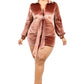 “Florrie” Rust Velvet Dress