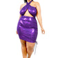 “Radiant Siren” Purple Halter Dress