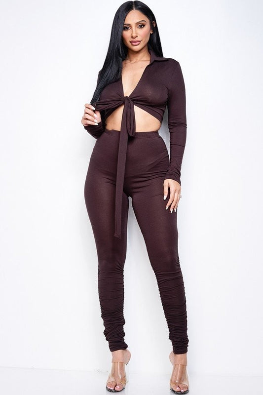 “Lori” Brown Two Piece Set