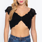 “Mia” Black Crop Top