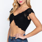 “Mia” Black Crop Top