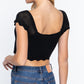 “Mia” Black Crop Top