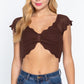 “Mia” Chocolate Crop Top