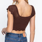 “Mia” Chocolate Crop Top