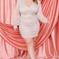 “Friday Night” Ivory Glitter Mesh Dress