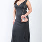 “Classy Hottie” Charcoal Maxi Dress