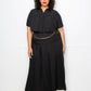 “Ravina” Black Maxi Skirt Set