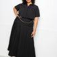 “Ravina” Black Maxi Skirt Set