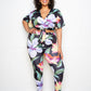 “Floral Arts” Black Jogger & Top Set