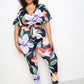 “Floral Arts” Black Jogger & Top Set