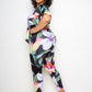 “Floral Arts” Black Jogger & Top Set