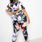 “Floral Arts” Black Jogger & Top Set