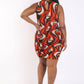 “Vibrant” Tomato Red Mesh Dress