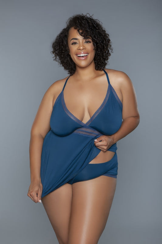 “Sleepover” Deep Royal Cami Set