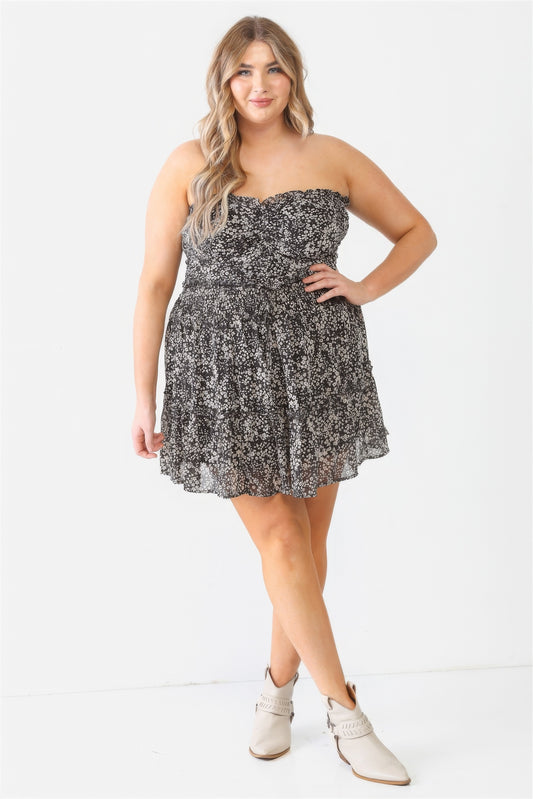 “Lilly” Black Mini Skirt Set