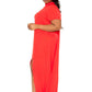 “Don’t Mock Me” Orange Red Cape Dress
