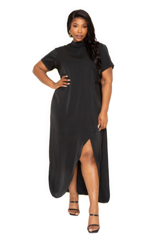 “Don’t Mock Me” Black Cape Dress