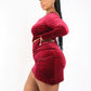 “Velvet Vixen” Burgundy Dress