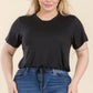 “Joy” Black Crop Top