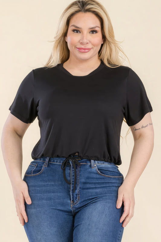 “Joy” Black Crop Top