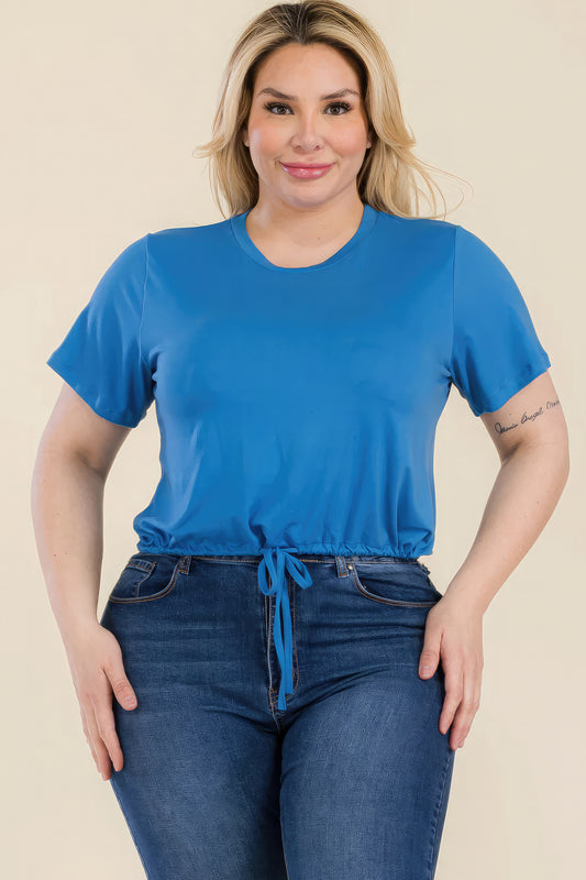 “Joy” Ibiza Blue Crop Top