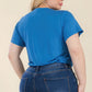 “Joy” Ibiza Blue Crop Top
