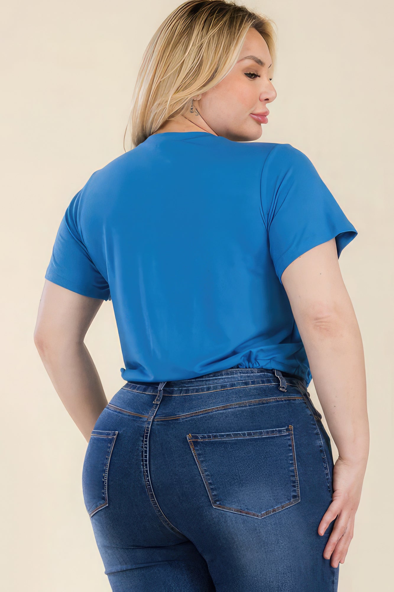 “Joy” Ibiza Blue Crop Top