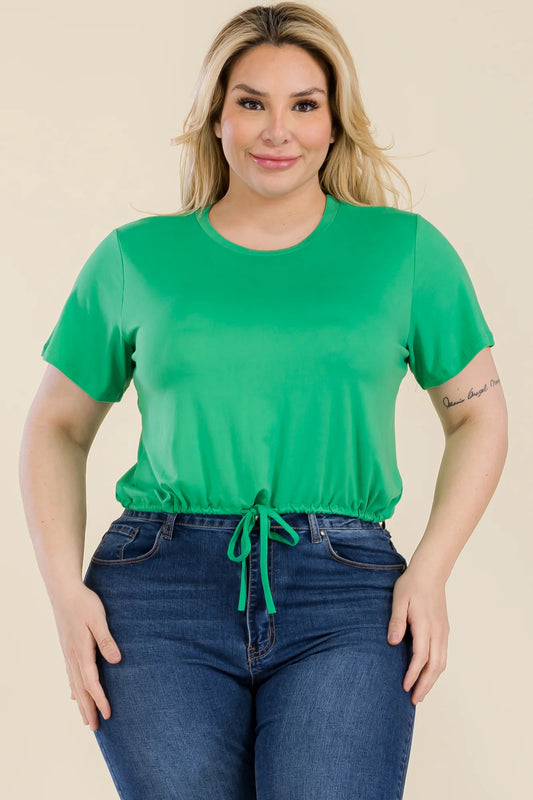 “Joy” Kelly Green Crop Top