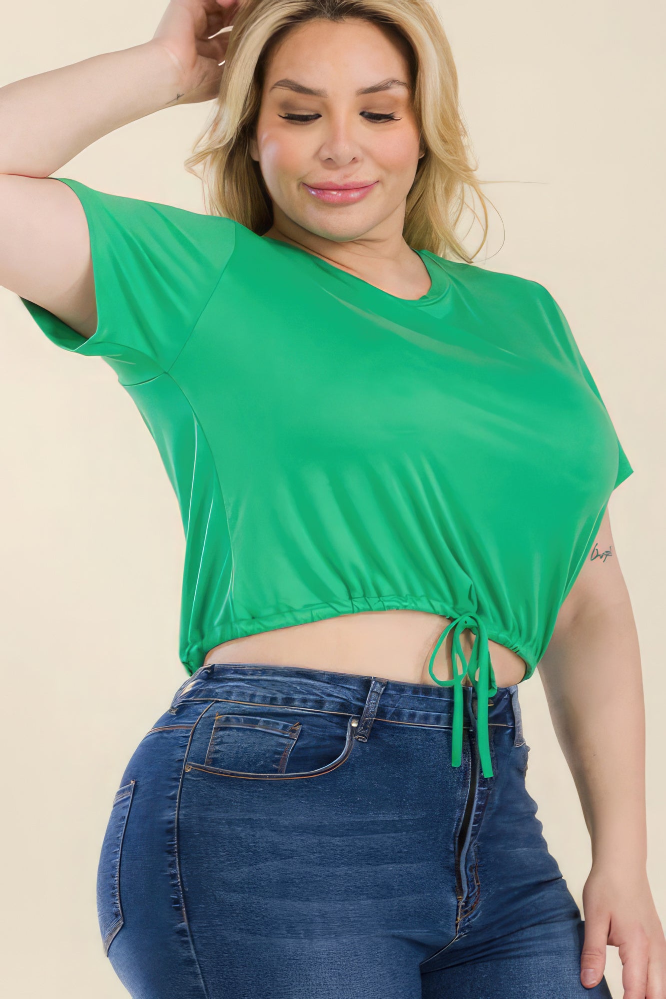 “Joy” Kelly Green Crop Top