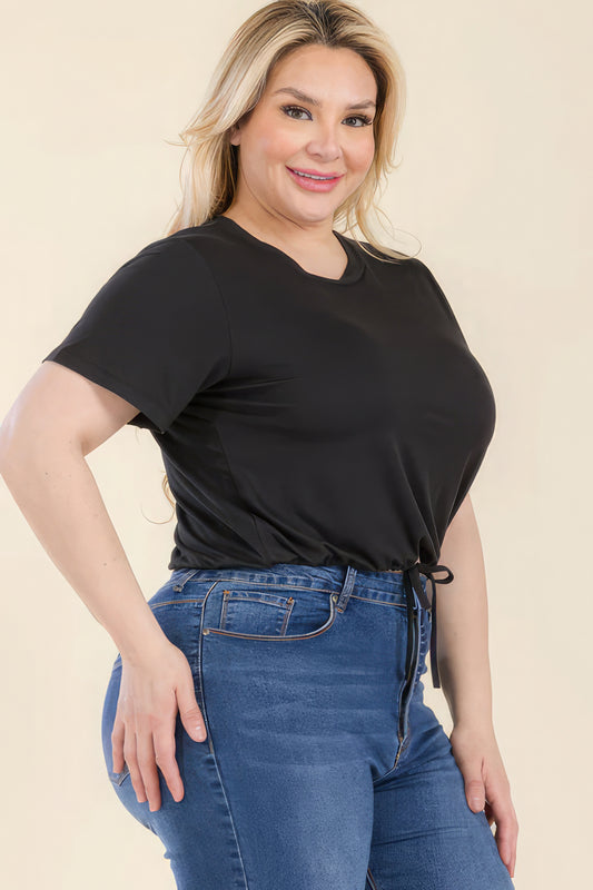 “Joy” Black Crop Top