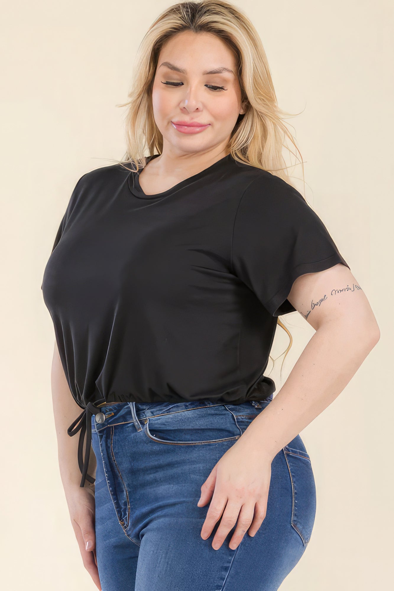 “Joy” Black Crop Top