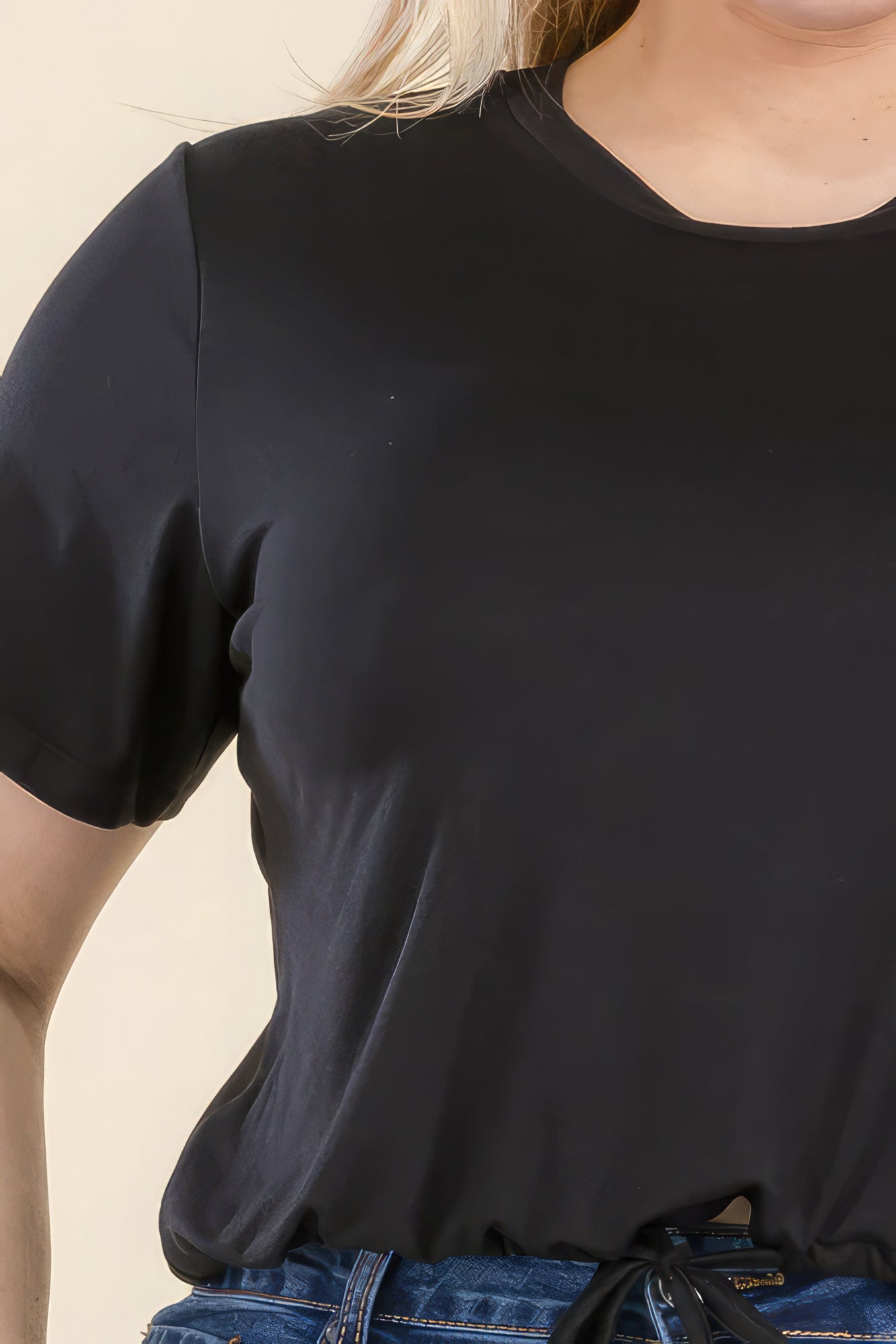 “Joy” Black Crop Top