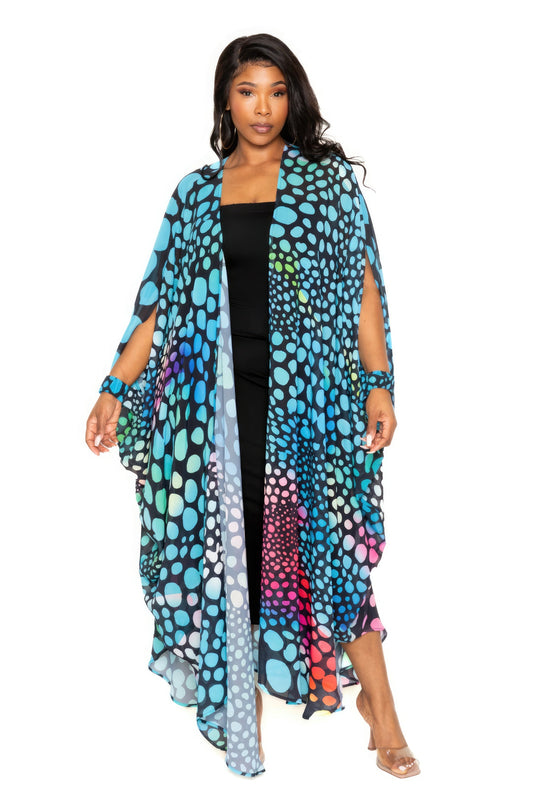 “Elizabeth” Blue Dot Robe