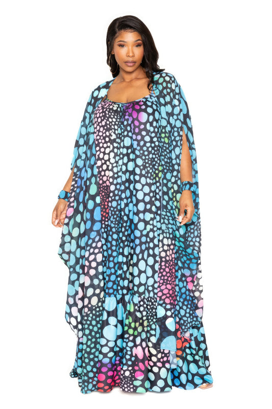 “Elizabeth” Blue Dot Robe