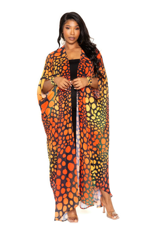 “Elizabeth” Orange Dot Robe