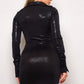 “ll Haute ll Handle” Black Foil Dress