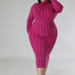 “Regal Charm” Magenta Dress