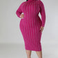 “Regal Charm” Magenta Dress