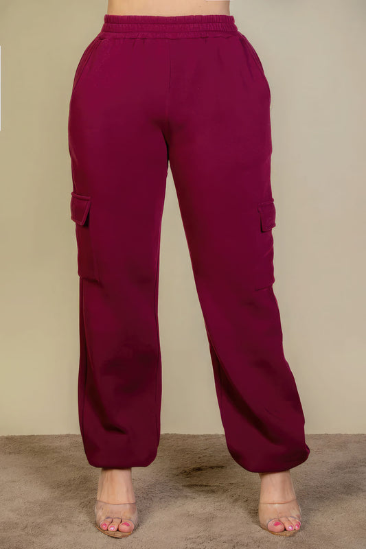 “Cozy Sunday” Burgundy Sweatpants