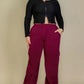 “Cozy Sunday” Burgundy Sweatpants