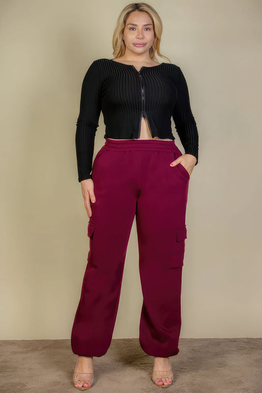“Cozy Sunday” Burgundy Sweatpants