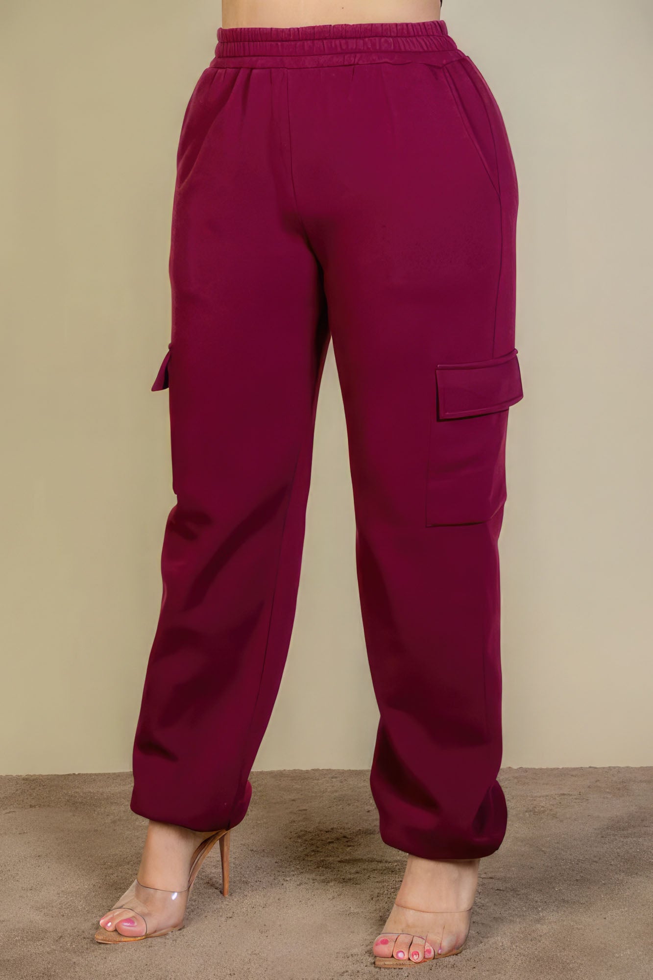 “Cozy Sunday” Burgundy Sweatpants