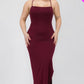 “Shai” Burgundy Maxi Dress