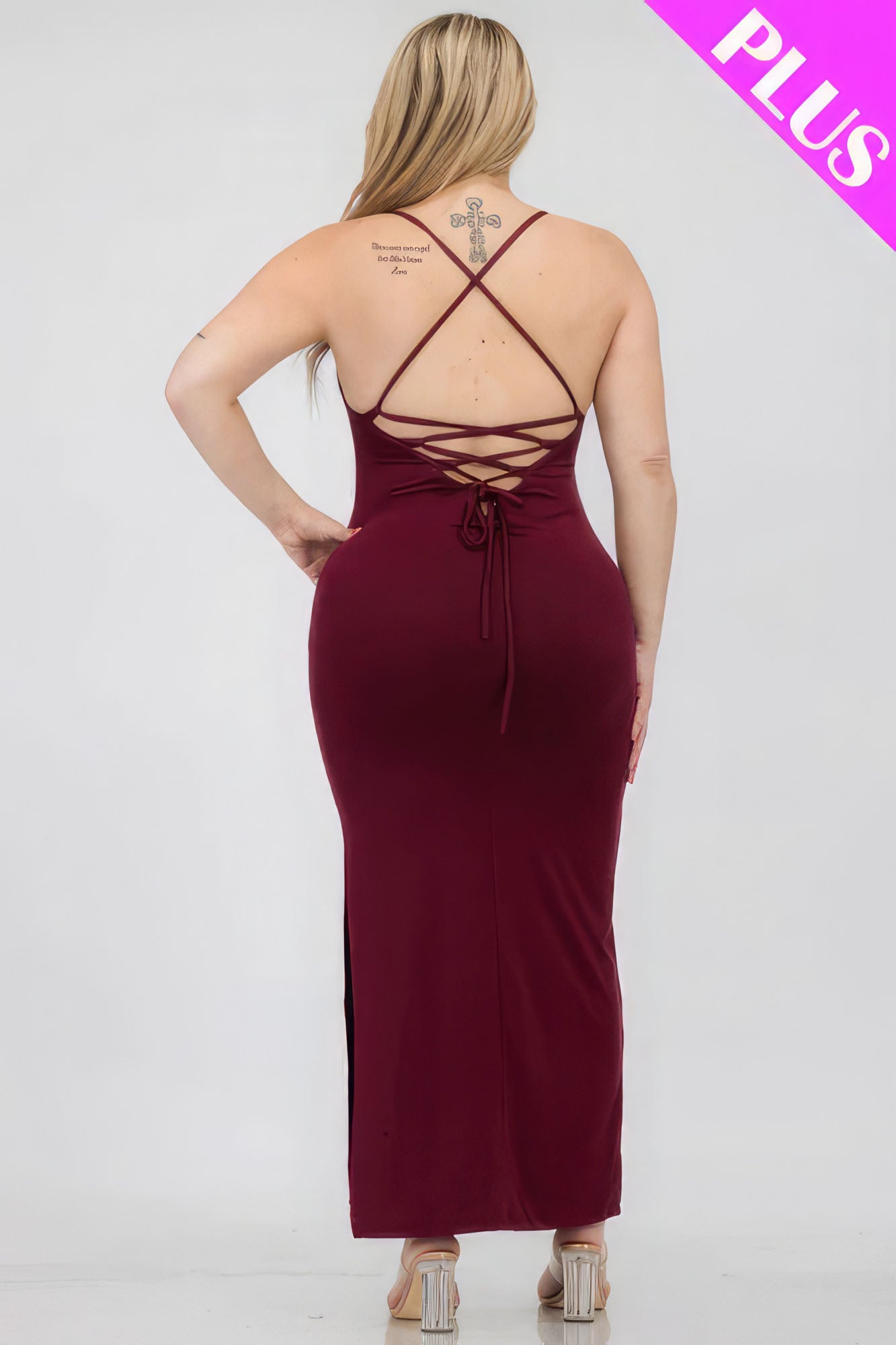 “Shai” Burgundy Maxi Dress