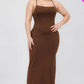 “Shai” Brown Maxi Dress