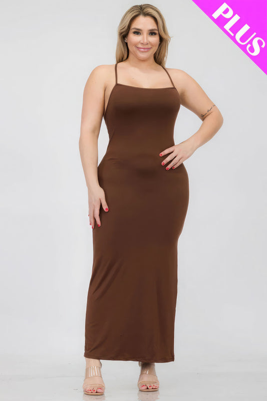 “Shai” Brown Maxi Dress