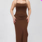 “Shai” Brown Maxi Dress