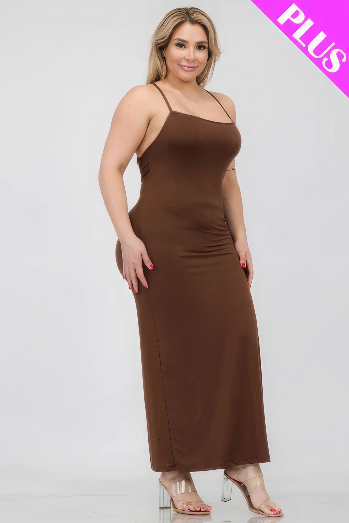 “Shai” Brown Maxi Dress