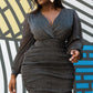 “Friday Night” Timeless Black Glitter Mesh Dress