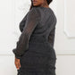 “Friday Night” Timeless Black Glitter Mesh Dress